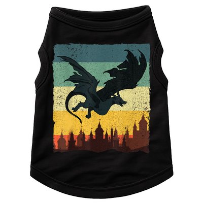 Cool Dragon Art For Women Mythical Vintage Dragon Lover Doggie Tank