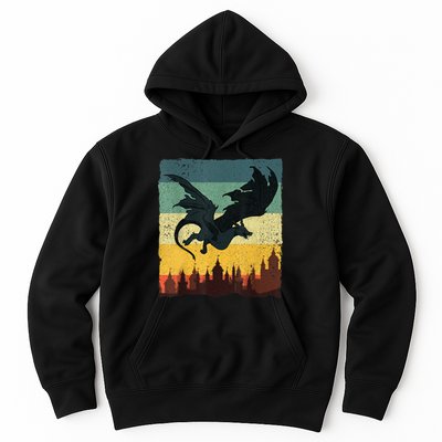 Cool Dragon Art For Women Mythical Vintage Dragon Lover Hoodie