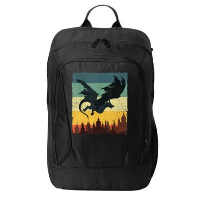 Cool Dragon Art For Women Mythical Vintage Dragon Lover City Backpack