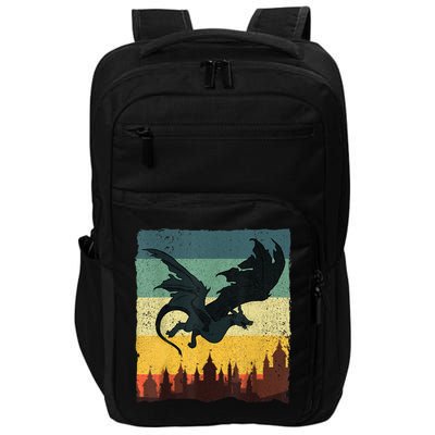 Cool Dragon Art For Women Mythical Vintage Dragon Lover Impact Tech Backpack