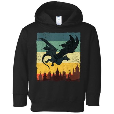 Cool Dragon Art For Women Mythical Vintage Dragon Lover Toddler Hoodie