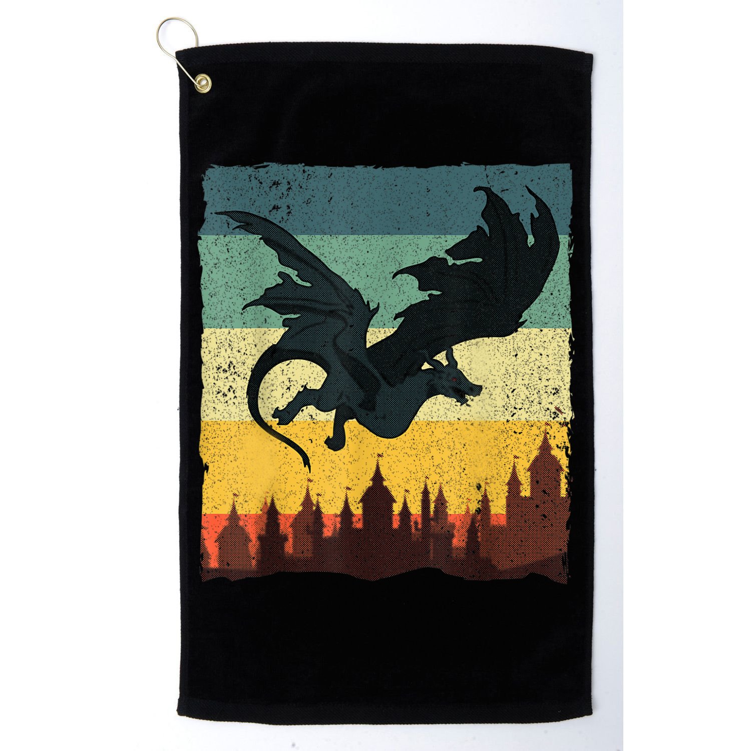 Cool Dragon Art For Women Mythical Vintage Dragon Lover Golf Towel