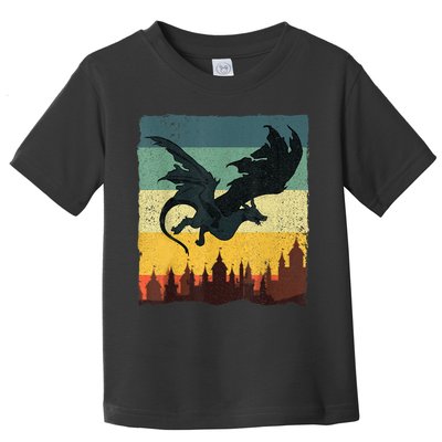 Cool Dragon Art For Women Mythical Vintage Dragon Lover Toddler T-Shirt