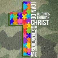 Can Do All Things Through Christ Autism Awareness Legacy Tie Dye Trucker Hat