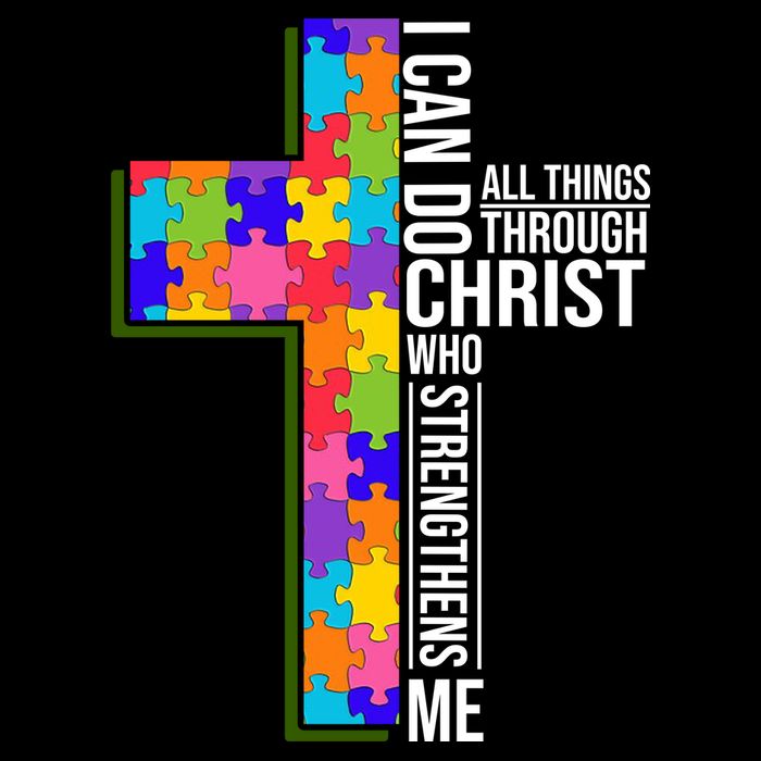 Can Do All Things Through Christ Autism Awareness Backpack