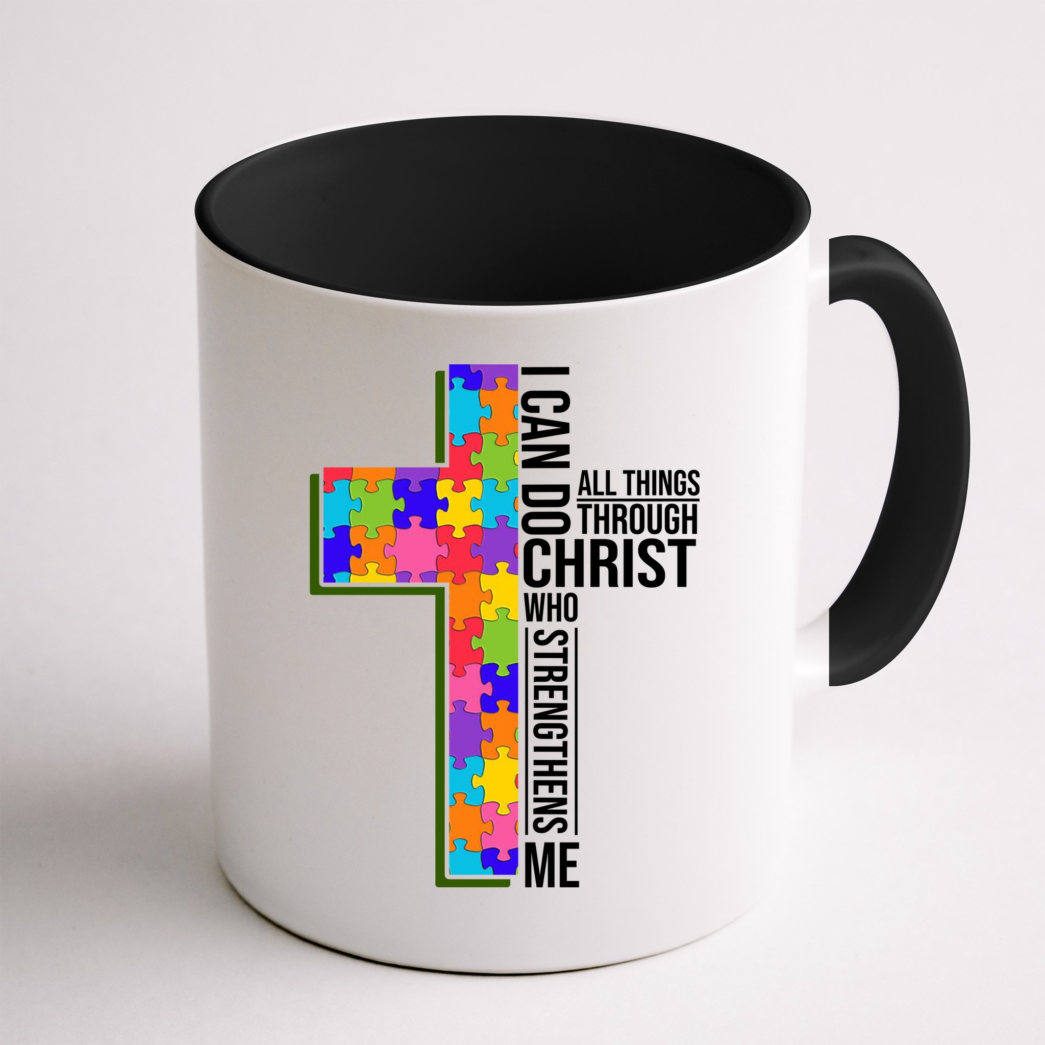 Can Do All Things Through Christ Autism Awareness Mug