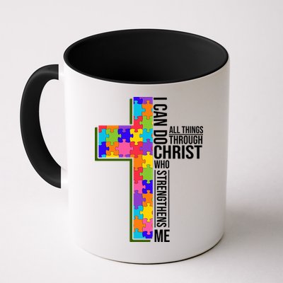 Can Do All Things Through Christ Autism Awareness Mug