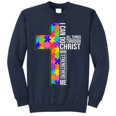 Can Do All Things Through Christ Autism Awareness Sweatshirt