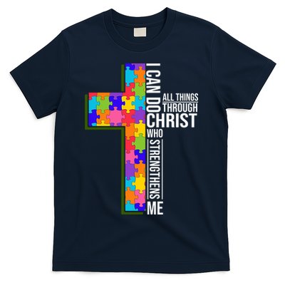 Can Do All Things Through Christ Autism Awareness T-Shirt
