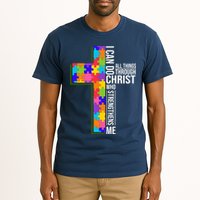 Can Do All Things Through Christ Autism Awareness Tall T-Shirt