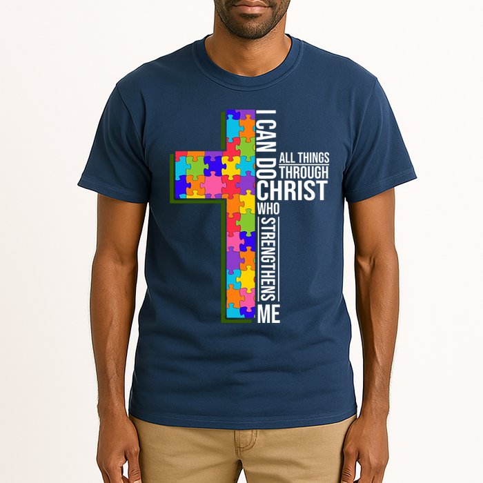 Can Do All Things Through Christ Autism Awareness Tall T-Shirt