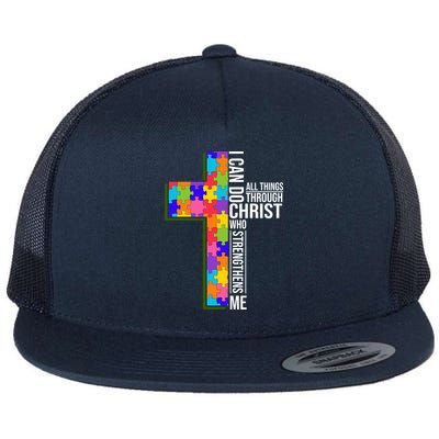 Can Do All Things Through Christ Autism Awareness Flatbill Hat