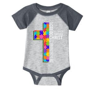 Can Do All Things Through Christ Autism Awareness Infant Baby Jersey Bodysuit