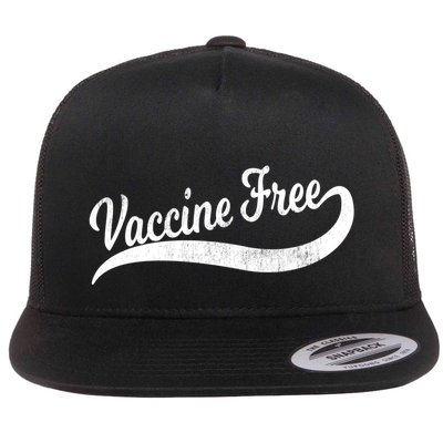 Cool Distressed Antivax Antivaccine Mom Dad Vaccine Free Funny Gift Flat Bill Trucker Hat