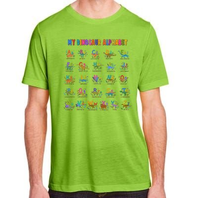 Cool Dinosaur Alphabet Back To School Adult ChromaSoft Performance T-Shirt