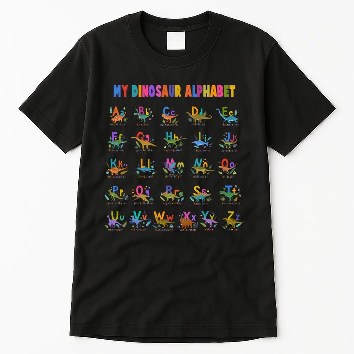 Cool Dinosaur Alphabet Back To School Tall T-Shirt
