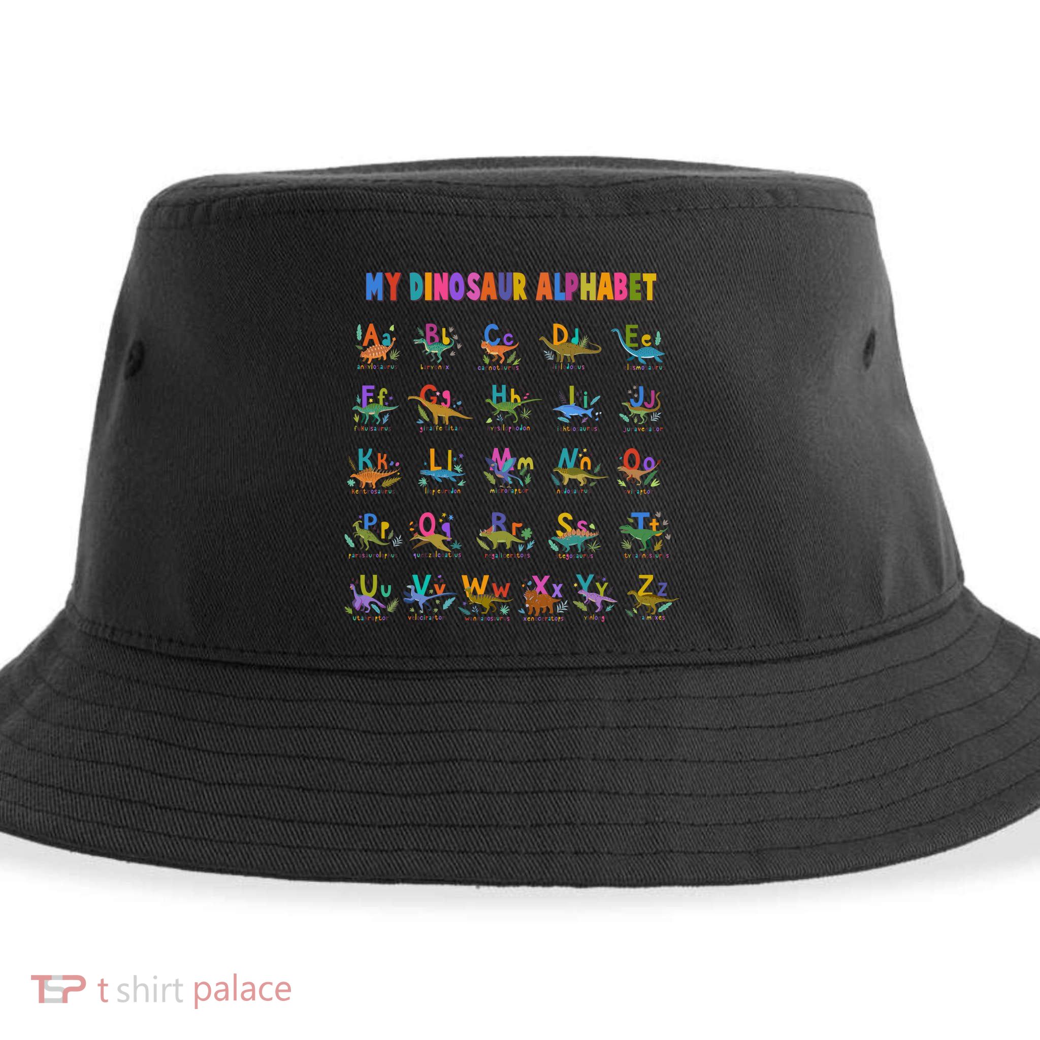 Cool Dinosaur Alphabet Back To School Sustainable Bucket Hat