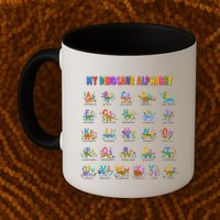 Cool Dinosaur Alphabet Back To School Mug