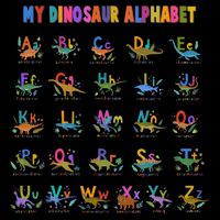 Cool Dinosaur Alphabet Back To School 16 in Basic Backpack