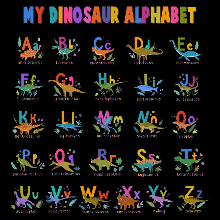 Cool Dinosaur Alphabet Back To School 16 in Basic Backpack