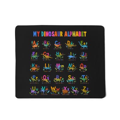 Cool Dinosaur Alphabet Back To School Mousepad