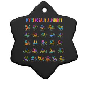 Cool Dinosaur Alphabet Back To School Ceramic Star Ornament