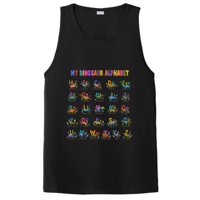 Cool Dinosaur Alphabet Back To School PosiCharge Competitor Tank