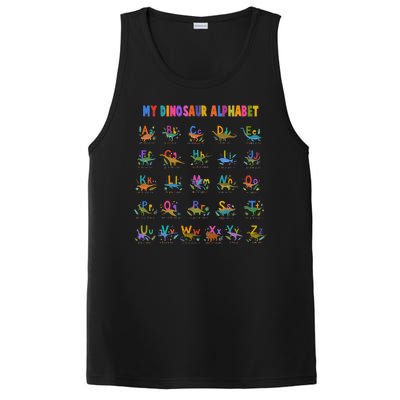 Cool Dinosaur Alphabet Back To School PosiCharge Competitor Tank