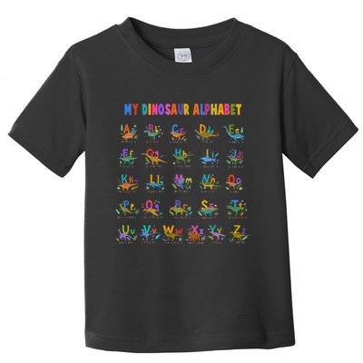 Cool Dinosaur Alphabet Back To School Toddler T-Shirt