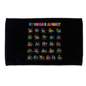 Cool Dinosaur Alphabet Back To School Microfiber Hand Towel