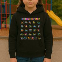 Cool Dinosaur Alphabet Back To School Kids Hoodie