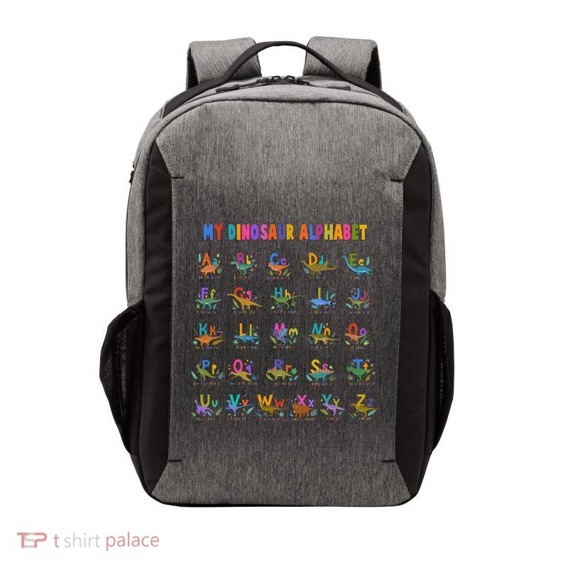 Cool Dinosaur Alphabet Back To School Vector Backpack