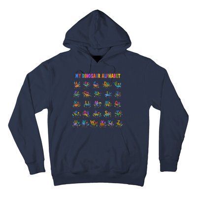 Cool Dinosaur Alphabet Back To School Hoodie