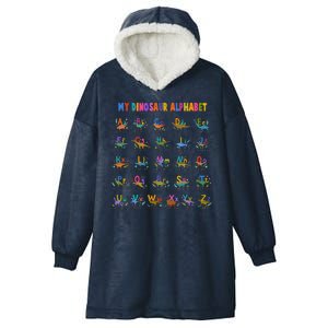 Cool Dinosaur Alphabet Back To School Hooded Wearable Blanket