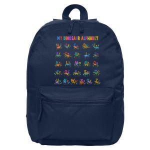 Cool Dinosaur Alphabet Back To School 16 in Basic Backpack