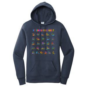 Cool Dinosaur Alphabet Back To School Women's Pullover Hoodie