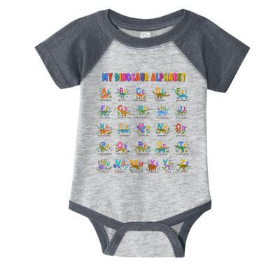 Cool Dinosaur Alphabet Back To School Infant Baby Jersey Bodysuit