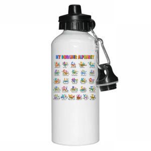 Cool Dinosaur Alphabet Back To School Aluminum Water Bottle