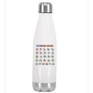 Cool Dinosaur Alphabet Back To School Stainless Steel Insulated Water Bottle