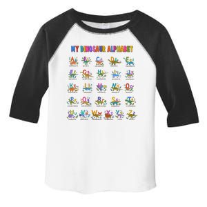 Cool Dinosaur Alphabet Back To School Toddler Fine Jersey T-Shirt