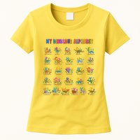 Cool Dinosaur Alphabet Back To School Womens T-Shirt