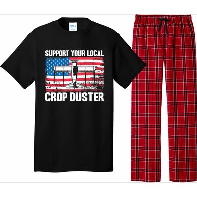 Crop Duster American Flag Support Your Local Crop Duster Pajama Set