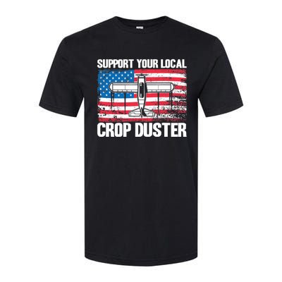 Crop Duster American Flag Support Your Local Crop Duster Softstyle® CVC T-Shirt