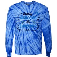 Cocolatier Distracted By Chocolate Ironic Quote Cute Gift Tie-Dye Long Sleeve Shirt