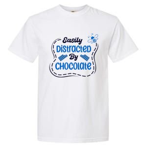 Cocolatier Distracted By Chocolate Ironic Quote Cute Gift Garment-Dyed Heavyweight T-Shirt