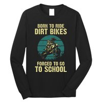 Cute Dirt Bike Art For Women Motorcycle Dirtbike Long Sleeve Shirt