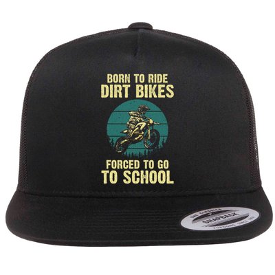 Cute Dirt Bike Art For Women Motorcycle Dirtbike Flat Bill Trucker Hat