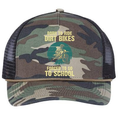 Cute Dirt Bike Art For Women Motorcycle Dirtbike Retro Rope Trucker Hat Cap