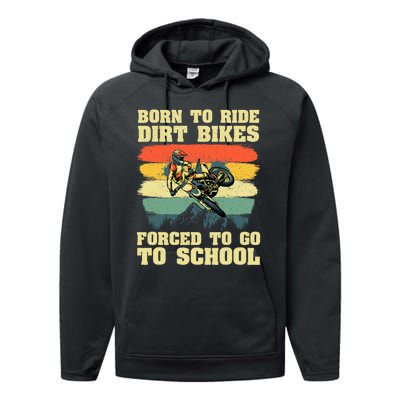 Cool Dirt Bike For Men Women Kids Motocross Dirt Bike Lover Performance Fleece Hoodie