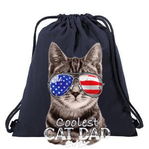 Cat Dad Best Cat Father Ever Fathers Day Christmas Cat Daddy Drawstring Bag